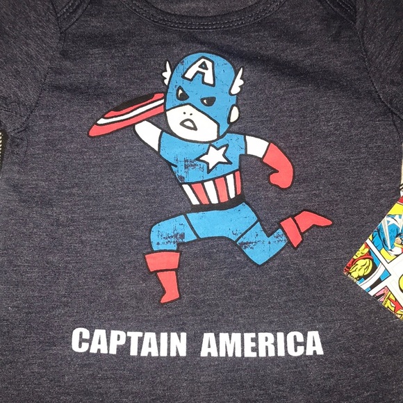 NWT Marvel Captain America Romper & Bodysuit Set - Picture 6 of 8